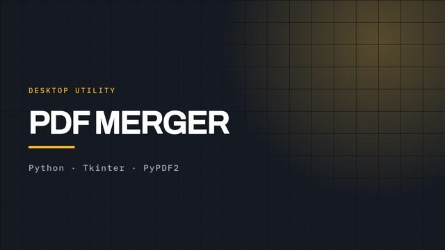 PDF_merger — Software Utilities & Prototypes by Amara Dhanush Kumar