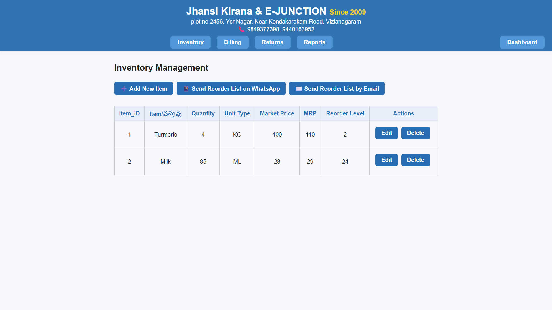 Retail Inventory & Billing Automation System